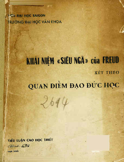 Khái niệm siêu ngã của Freud xét theo quan điểm đạo đức học luận văn Thạc sĩ