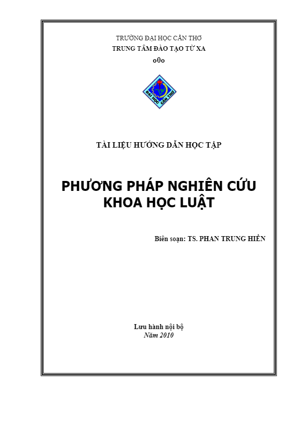 Tài liệu hướng dẫn học tập: Phương pháp nghiên cứu khoa học luật