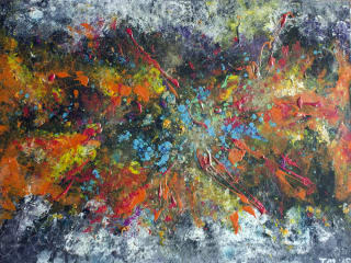 _. 2015. Canvas Acrylic gold leaf. 60x80 cm