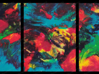 FATHER EAGL. 2013. Triptych 3 canvases Acrylic. 30x40 cm