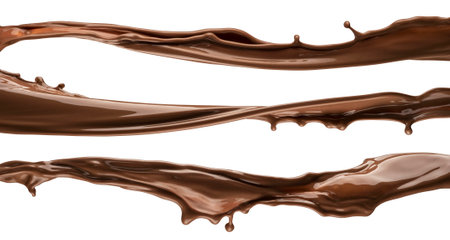 Chocolate splash isolated on white background Stock Photo