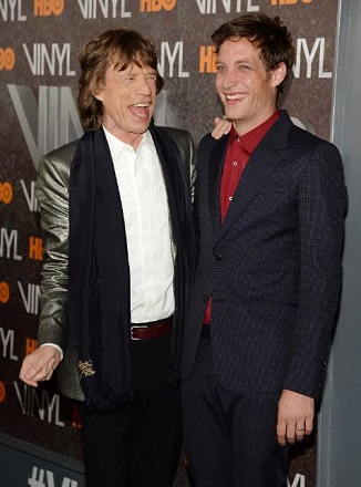 James Jagger with his dad Mick Jagger