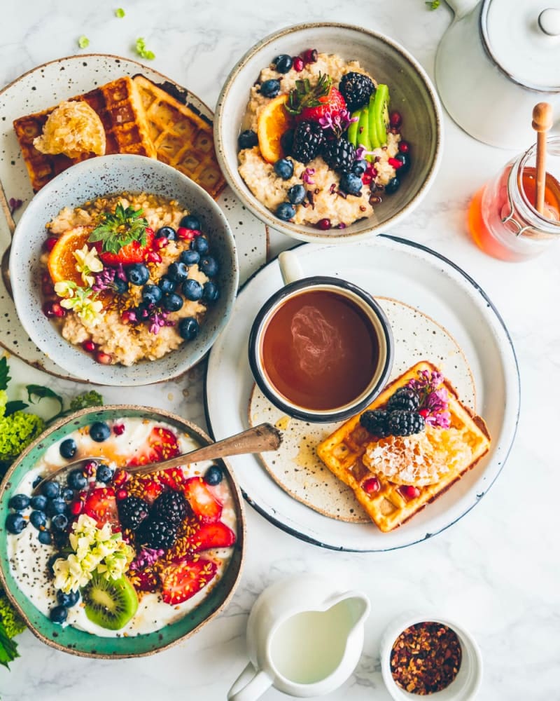 Waffles & Fruit Brunch