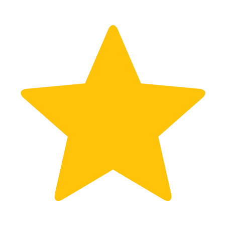 Gold star or favorite flat icon for apps and websites