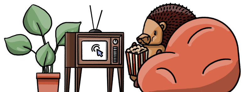 A hedgehog watching a session recording