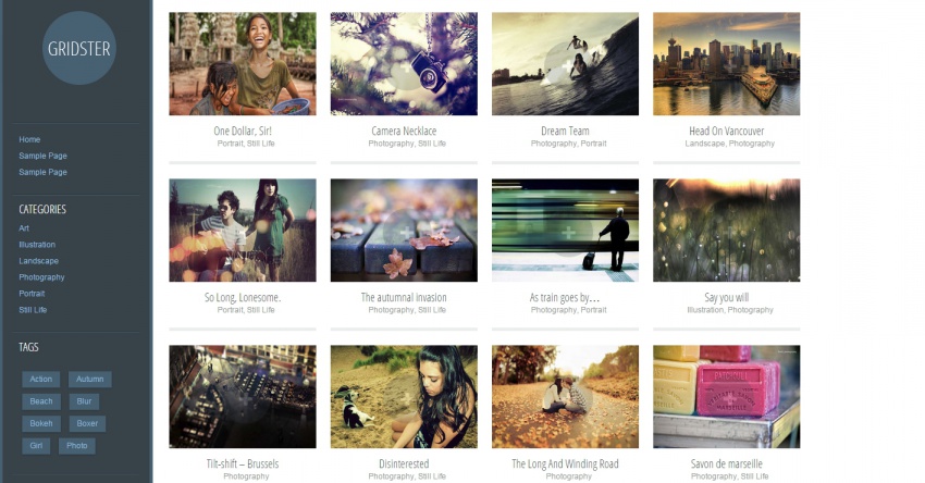 Wordpress шаблоны: 30 Wordpress шаблонов портфолио фотографа
