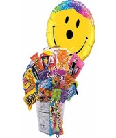 Junk Food Bucket wSmiley Balloon