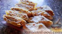 Фото к рецепту: Рулет из лаваша с грибами и плавленым сыром Фото к рецепту: Рулет из лаваша с грибами и плавленым сыром