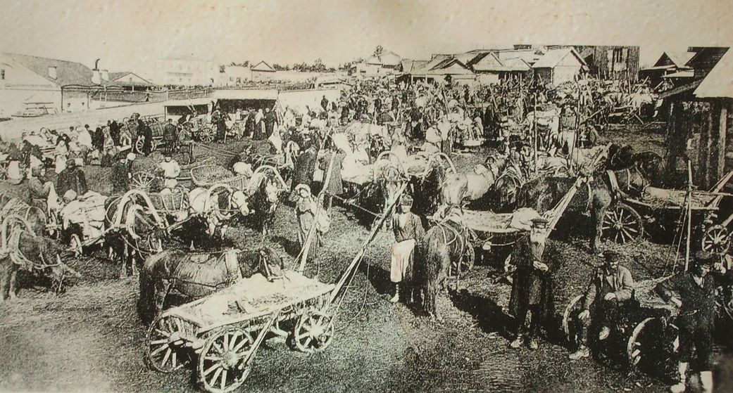 Базарная площадь. Ижевск. 1912г.