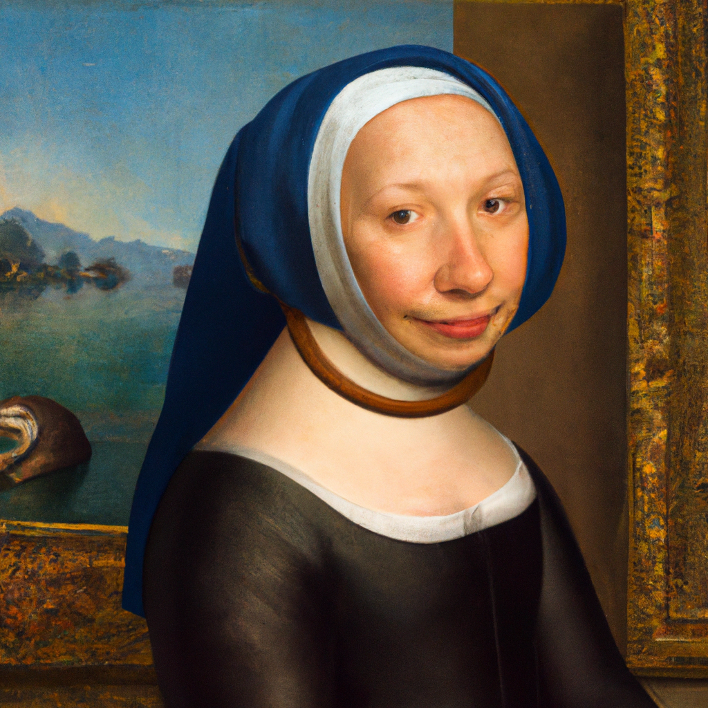"a sea otter with a pearl earring" by Johannes Vermeer