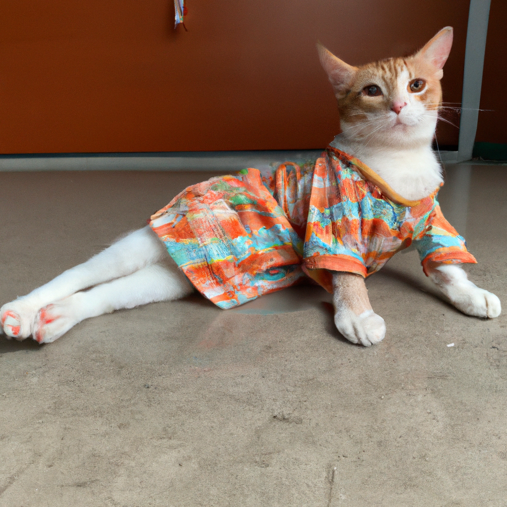 A cat wearing a kurta pyjamas