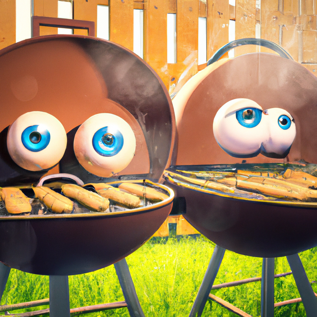 A BBQ that is alive, in the style of a Pixar animated movie