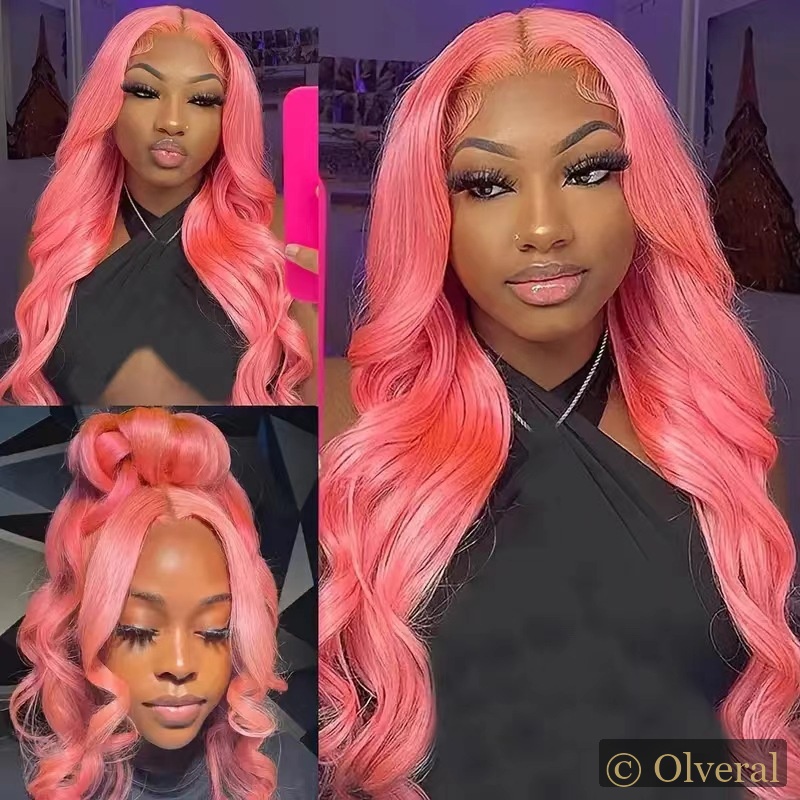 Extensions Capillaires avec dentelle frontale longues ondulés et bouclés - Orange