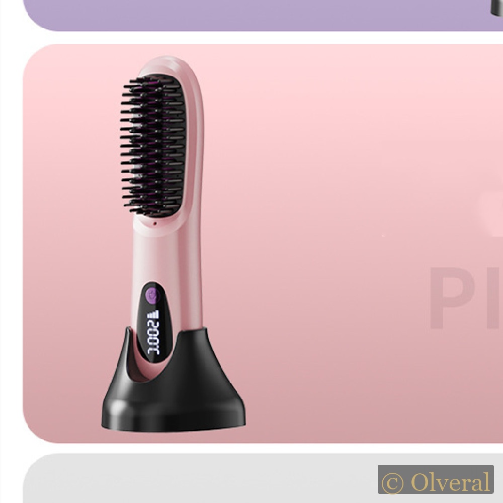Peigne électrique lissant LCD Rechargeable