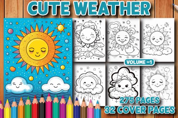Cute Weather Coloring Book Cover