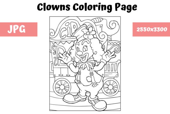 Clown Coloring Page for Kids