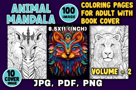 Animal Mandala Coloring Book Cover
