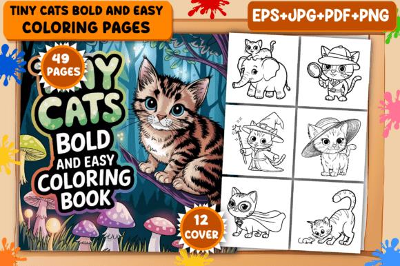 Tiny Cats Coloring Book Cover