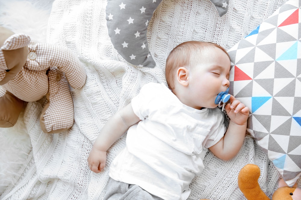 Cute baby is sleeping