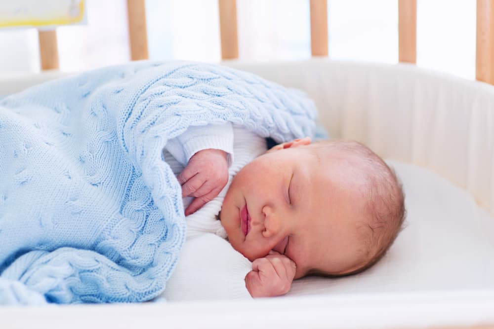 Adorable baby sleeping night