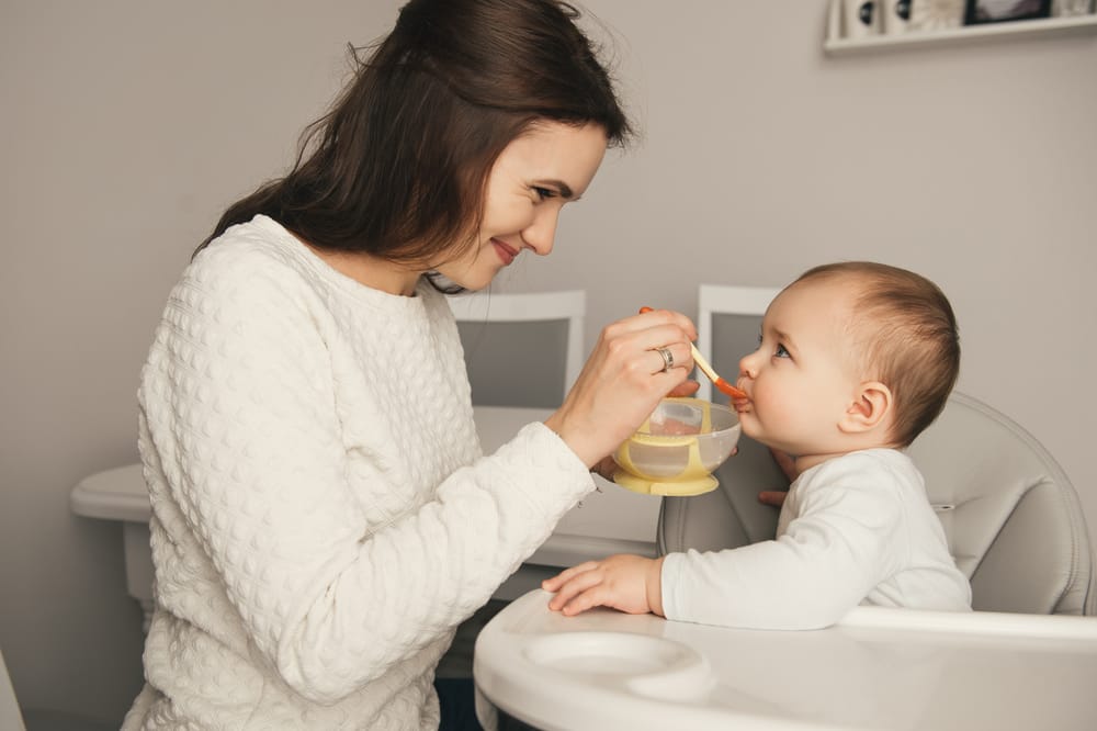 Feeding baby before sleep