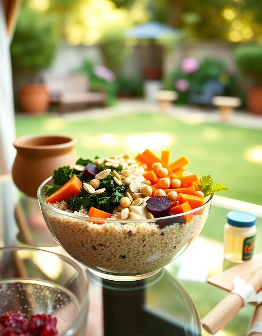 Bunter Regenbogen-Buddha-Bowl