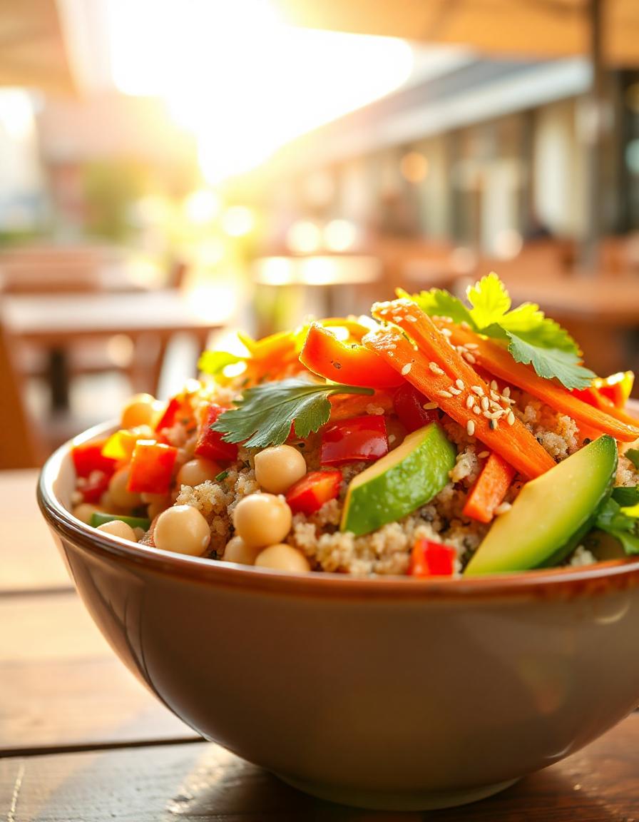 Quinoa-Gemüse-Bowl mit Avocado