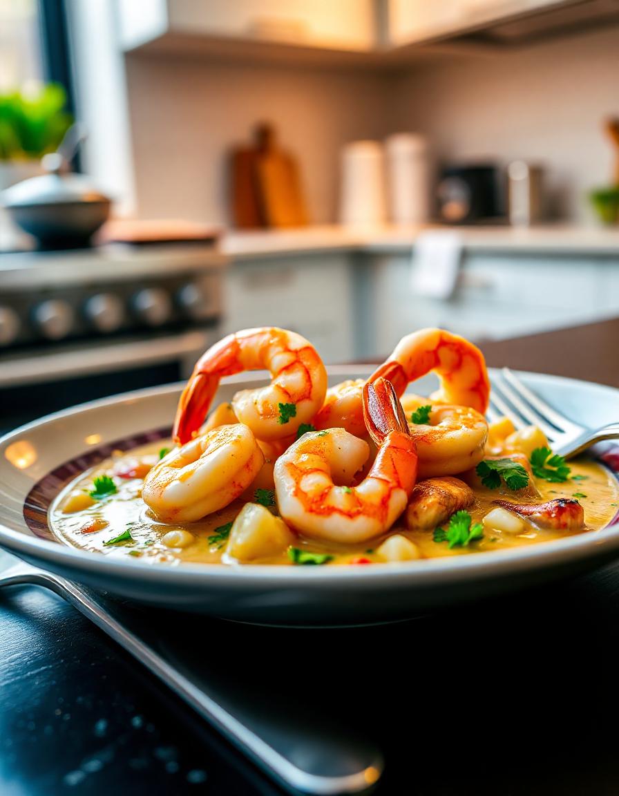 Garnelen in Knoblauchsauce