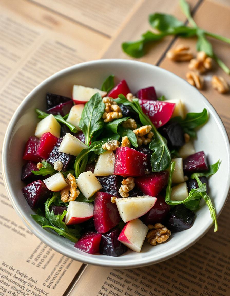 Rote-Bete-Salat mit Apfel und Walnüssen