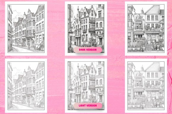 European Town Coloring Pages