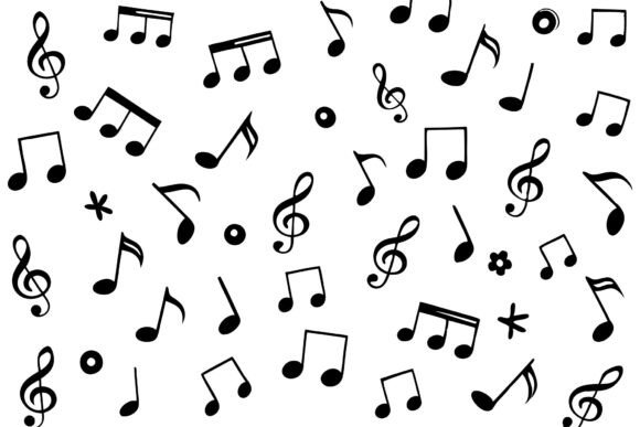 Music Note Doodle Pattern