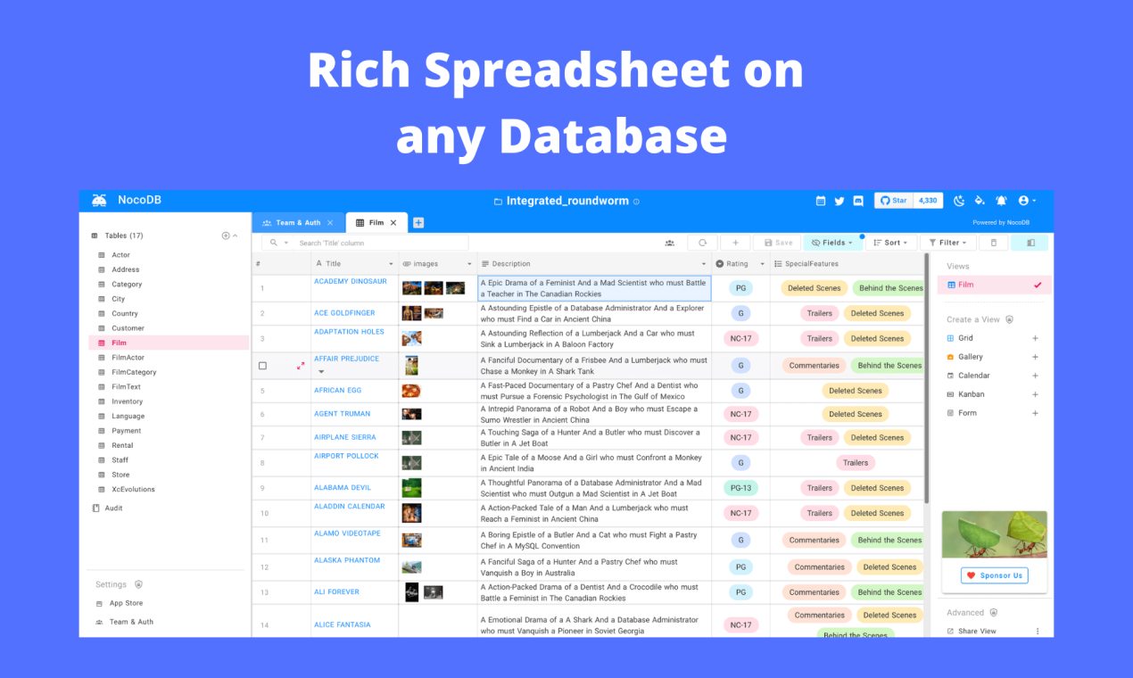 NocoDB - Open source NoCode platform for database | Resource.fyi