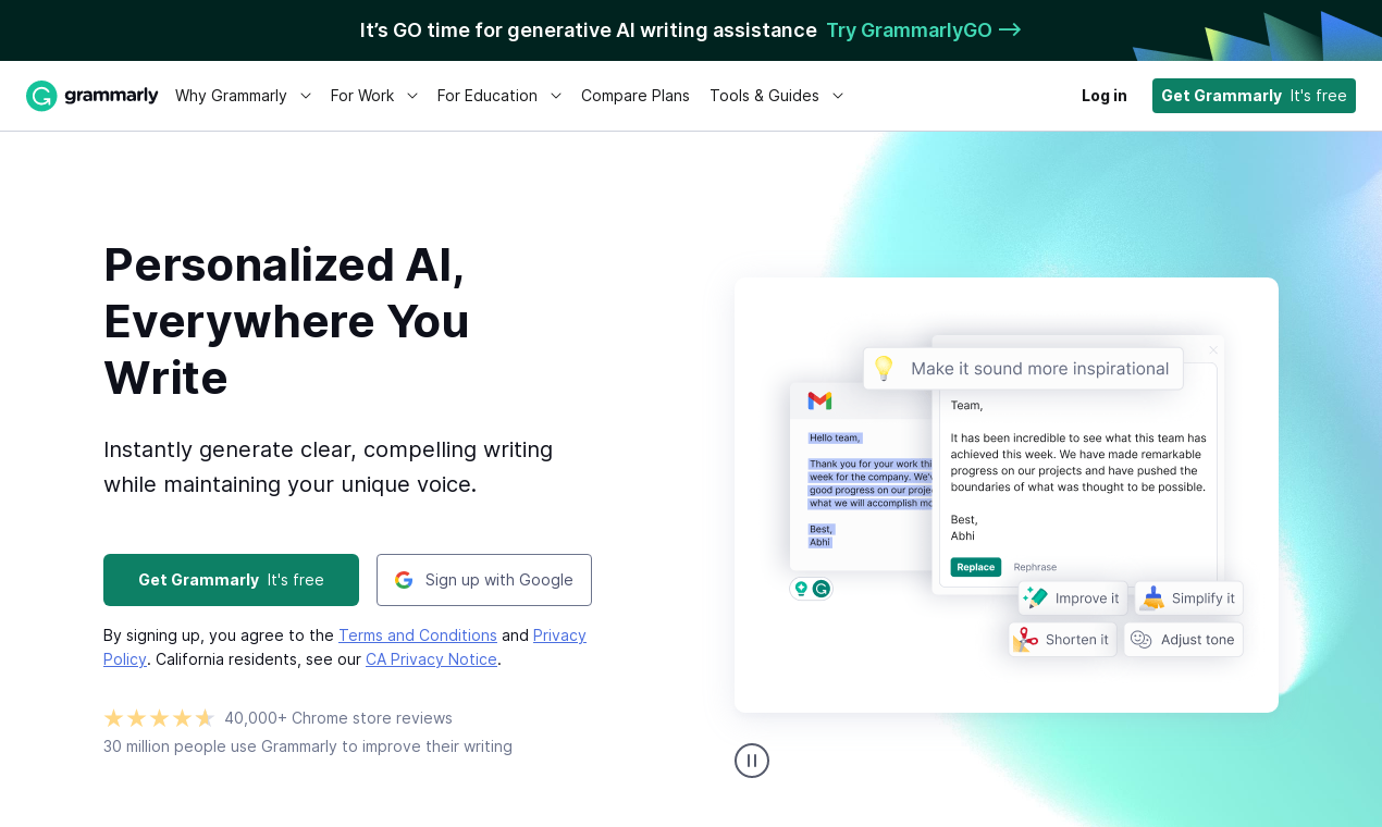 Grammarly AI Writing Assistance Resource.fyi