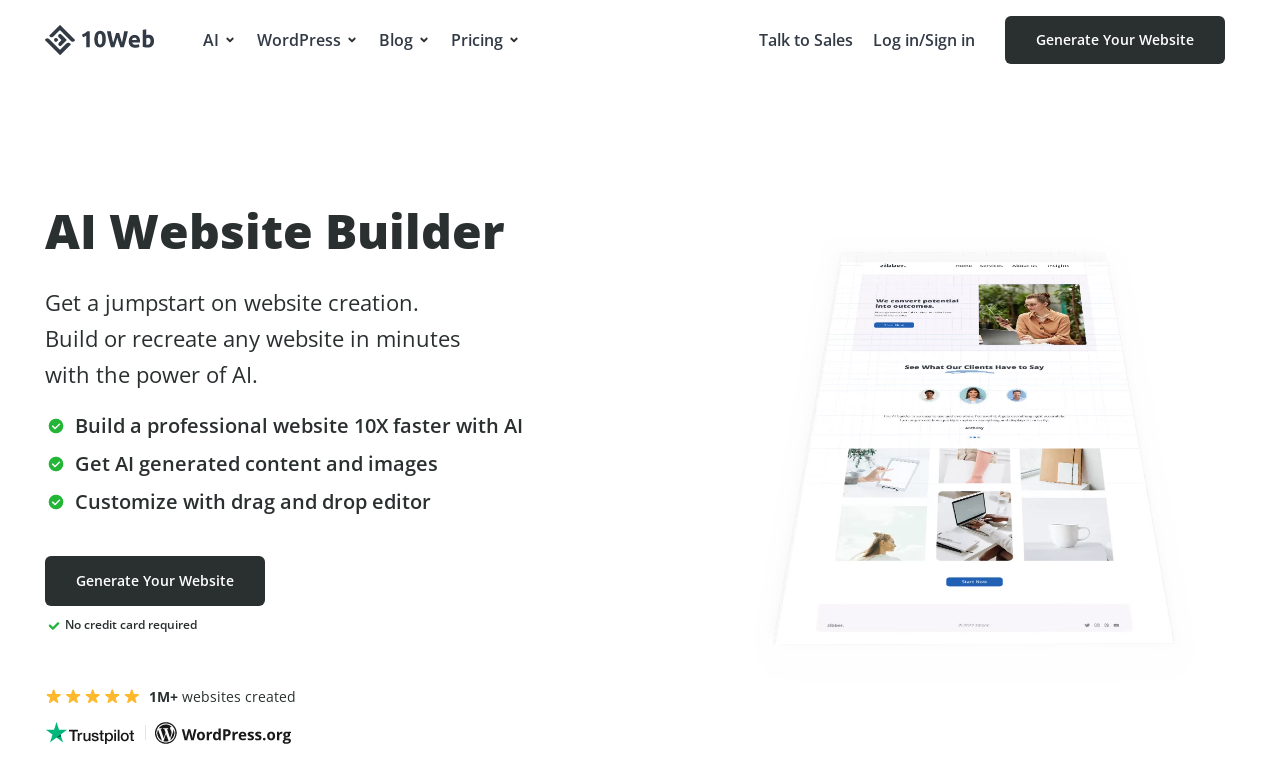 10Web - AI Website Builder | Resource.fyi