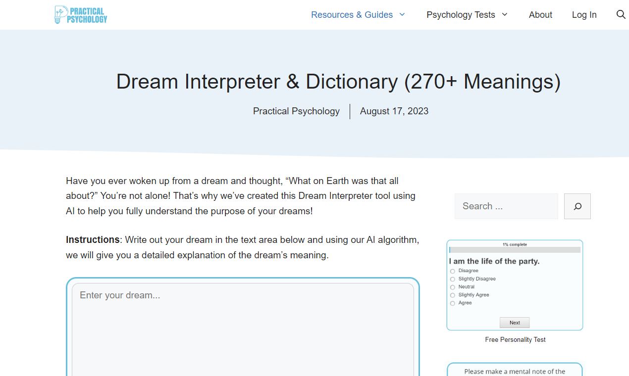 Dream Interpreter & Dictionary - Unlock the mysteries | Resource.fyi
