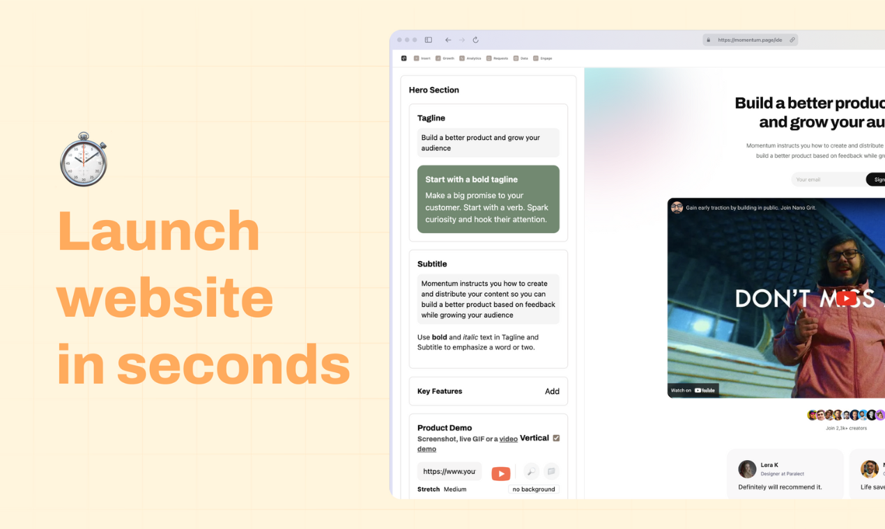 Momentum - Build and sell your digital products | Resource.fyi