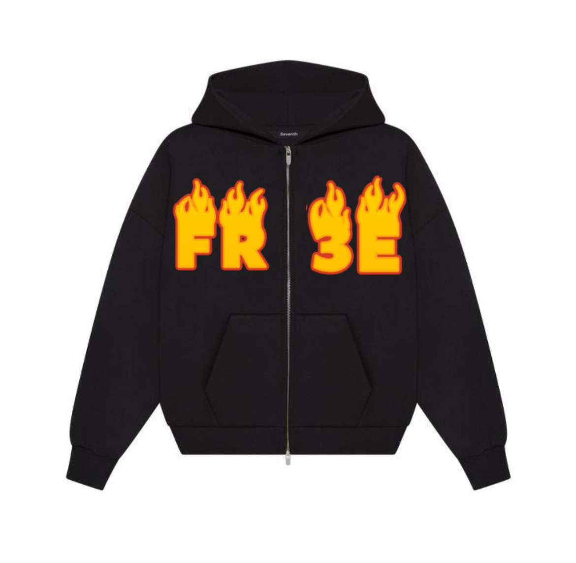 FR3E fire zip up hoodie