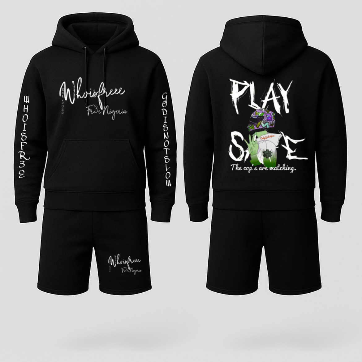 WIF hoodie set short