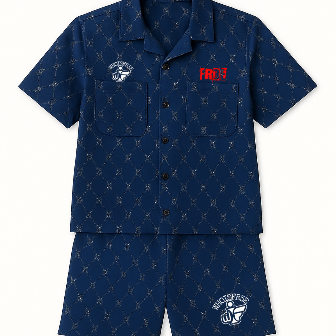 Denim up and short down set