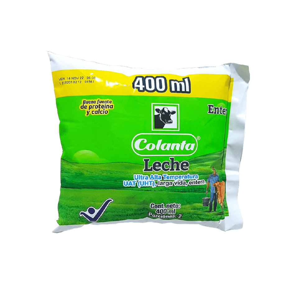Leche UHT Entera Bolsa X 400 ml