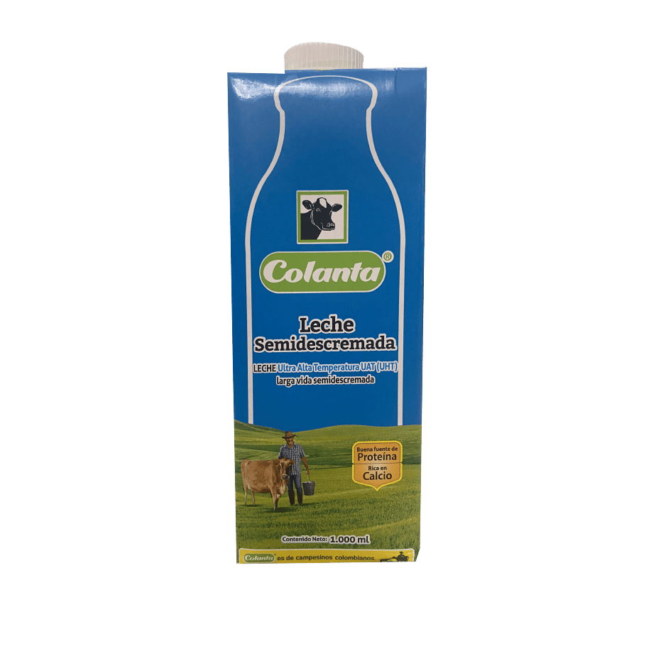 Leche UHT Semidescremada Colanta Caja X 1000 ml
