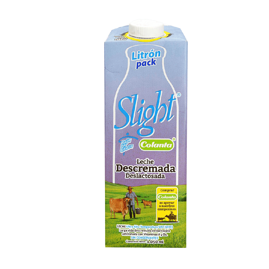Leche UHT Deslactosada Descremada Colanta Caja X 1000 ml