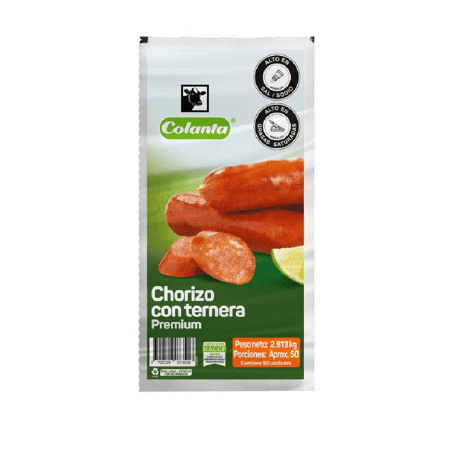 Chorizo con Ternera Colanta X 2.813 g X 50 U