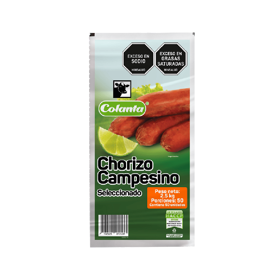 Chorizo Campesino Seleccionado Colanta X 2.500 g