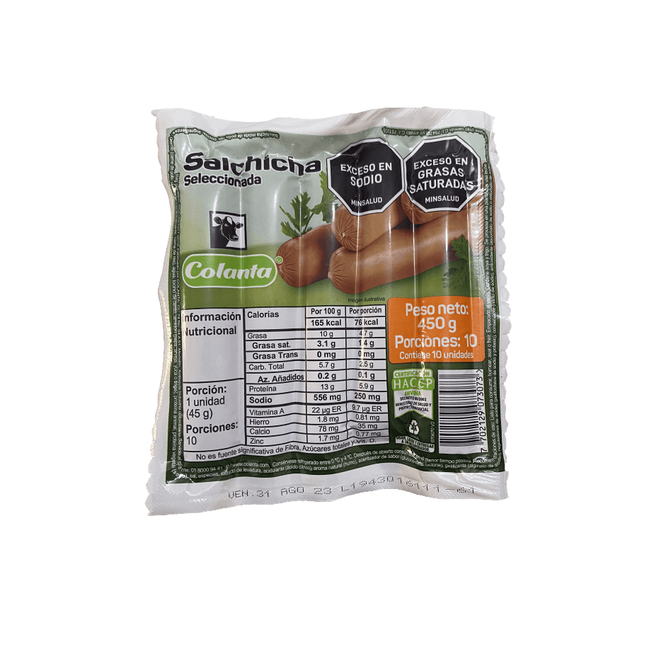 Salchicha Seleccionada Colanta X 450 g
