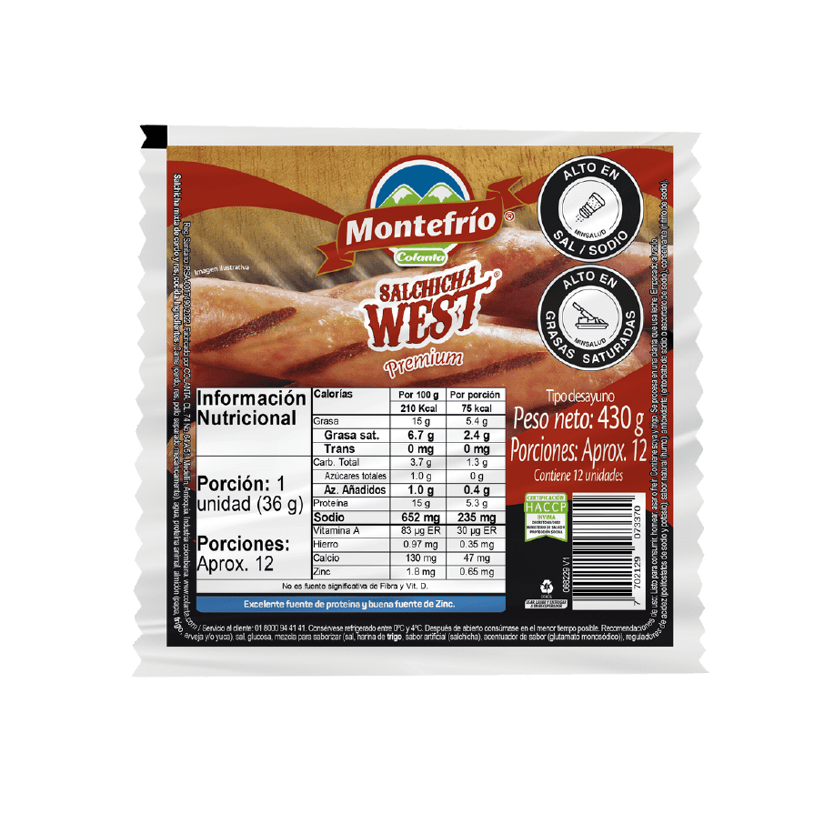 Salchicha West Montefrío X 430 g