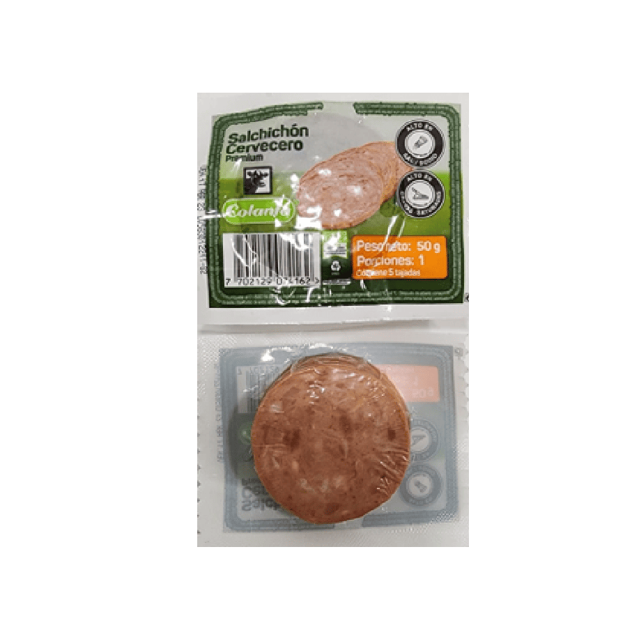 Salchichón Cervecero Colanta Tajado X 50 g