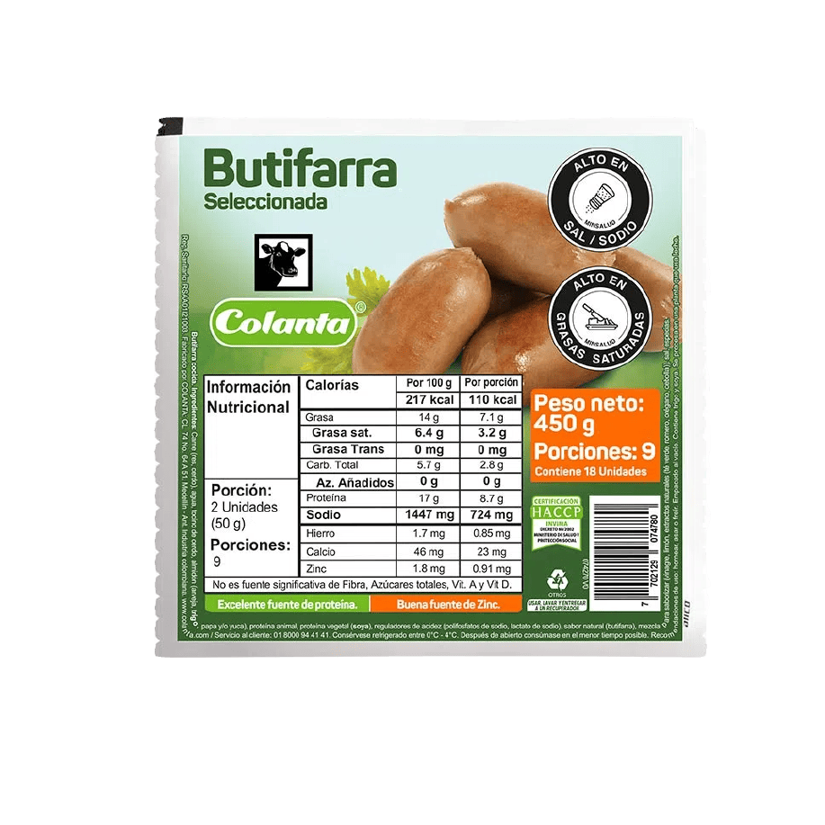Butifarra Colanta X 450 g