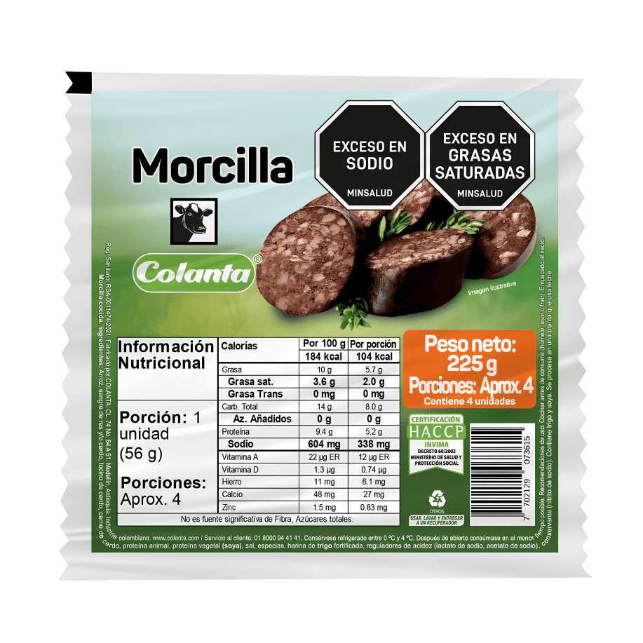 Morcilla Colanta X 225 g