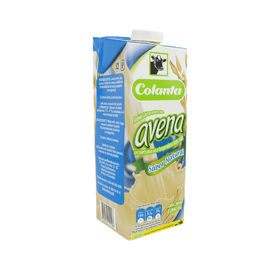 Avena Colanta uht sabor natural caja tetrapack x 1000ml